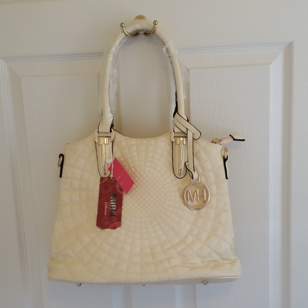 MIRA Collection Handbag Off White NWT
